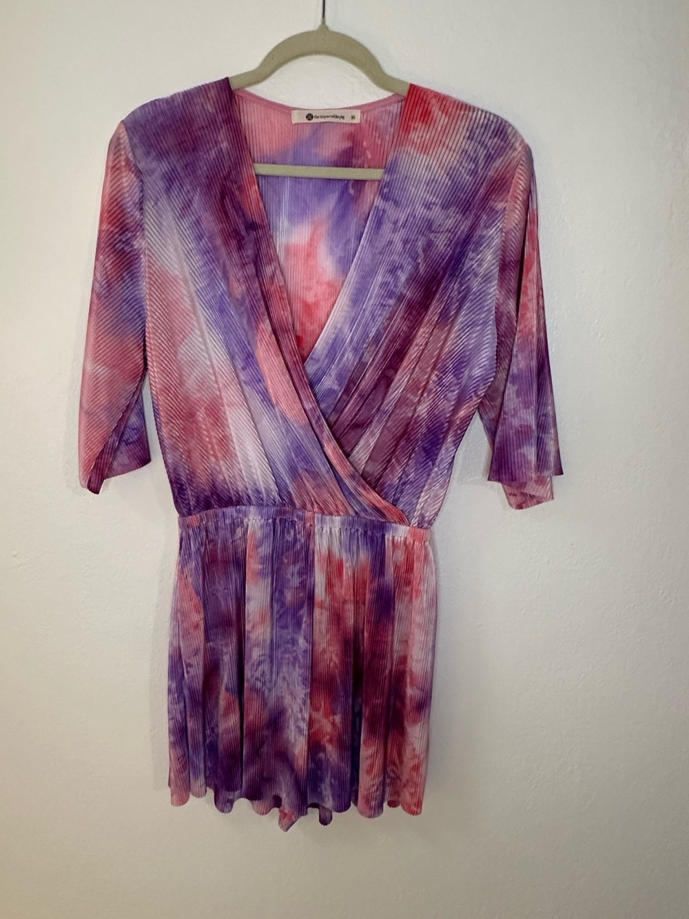 Impeccable Pig Tye-Dye Wrap Front Romper Size M